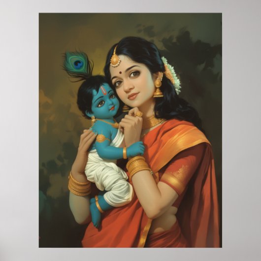 Poster de Maa Yashoda et Little Krishna (Devant)