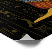 Poster De Ma'at Goddess Sur Hiéroglyphes (Coin)