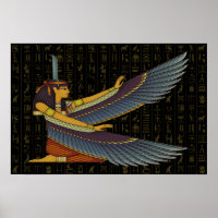 Poster De Ma'at Goddess Sur Hiéroglyphes