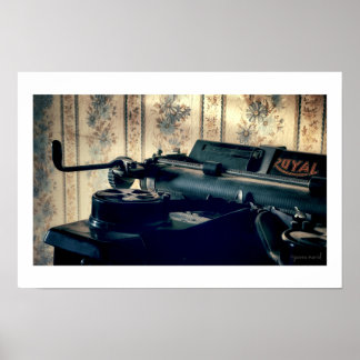 Poster de machine à écrire vintage