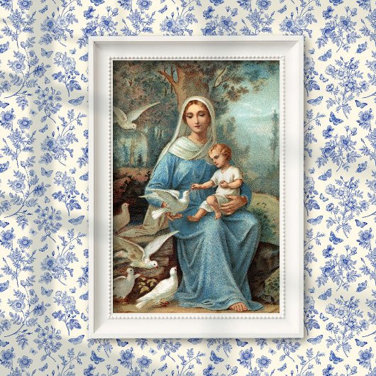 Poster de Madonna en bleu français