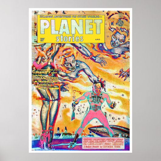 POSTER DE MAGAZINE DE PULP VINTAGE 1960 (Devant)