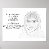 Poster de Malala Yousafzai (Devant)