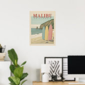 Poster de Malibu, Californie - Soleil, sable et Su (Bureau à domicile)