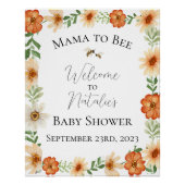 Poster de Mama to Bee Baby shower Affiche de bienv (Devant)