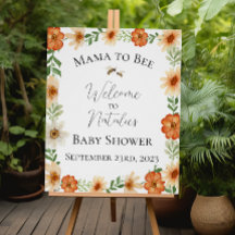 Poster de Mama to Bee Baby shower Affiche de bienv