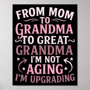 Poster De maman à arrière-grand-mère mettant à niveau la 
