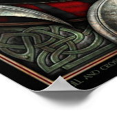 Poster de Mandala au crâne celtique et aux os croi (Coin)