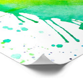 Poster de mandala sur l'aquarelle Splatter. (Coin)