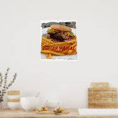 Poster de maniac Burger amusant! (Cuisine)