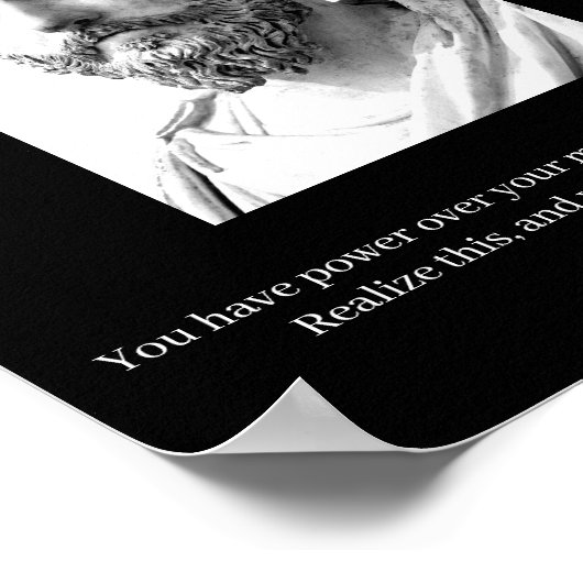 Poster de Marcus Aurelius - Noir / Blanc (Coin)