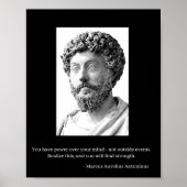 Poster de Marcus Aurelius - Noir / Blanc (Devant)