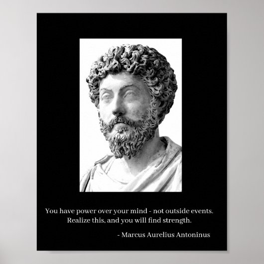 Poster de Marcus Aurelius - Noir / Blanc (Devant)