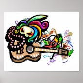 Poster de Mardi Gras Ukulele (Devant)