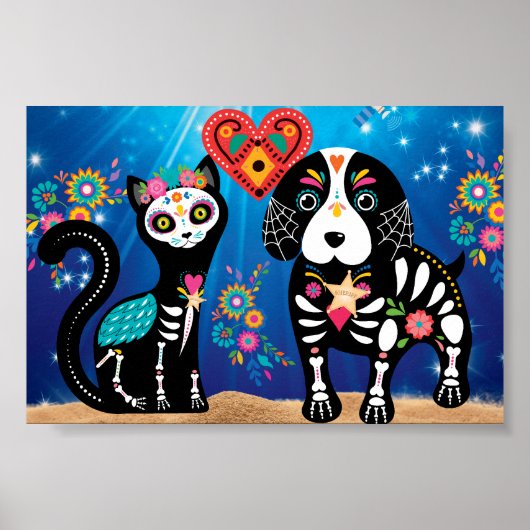 Poster de mariage après la mort de chat/chien/mort (Devant)