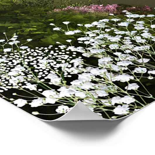 Poster de mariage dans le jardin de la forêt encha (Coin)