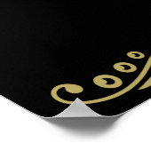 Poster de Mariage musulman noir classique (Coin)