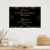 Poster de Mariage musulman noir classique (Cuisine)