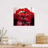 Poster de Mariage Valentine Red Rose - Personnalis (Cuisine)