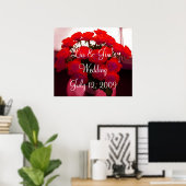 Poster de Mariage Valentine Red Rose - Personnalis (Bureau à domicile)