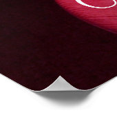 Poster de Mariage Valentine Red Rose - Personnalis (Coin)