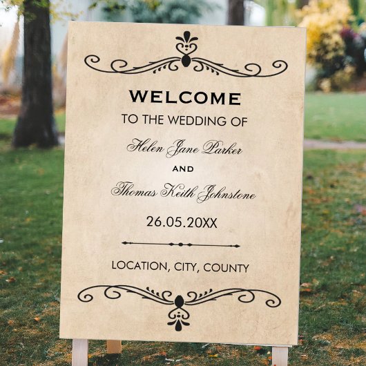 Poster de mariage vintage
