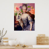 Poster De Marie Antoinette Sur Fleurs (Cuisine)
