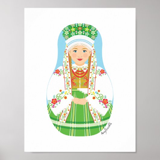 Poster de mariée de poteaux de Łowicz Matryoshka (Devant)
