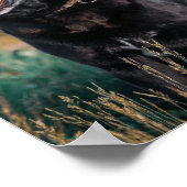 Poster de marionnette de chien noir du Labrador (Coin)