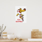 Poster de mascotte de basketball Rogers GHawk - Gr (Cuisine)