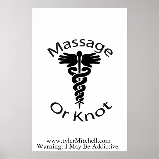 Poster de massage ou de noeud (Devant)