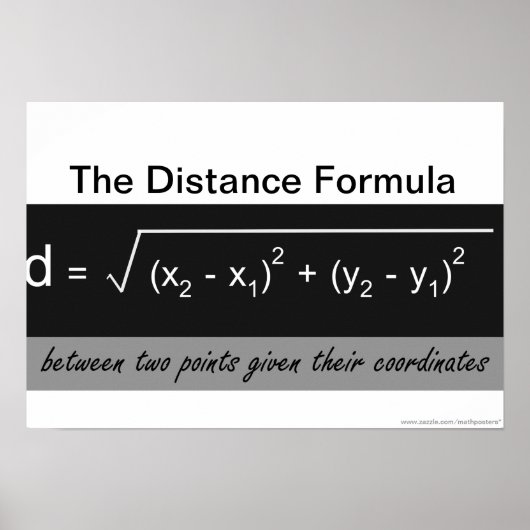 Poster de mathématiques de la formule à distance (Devant)