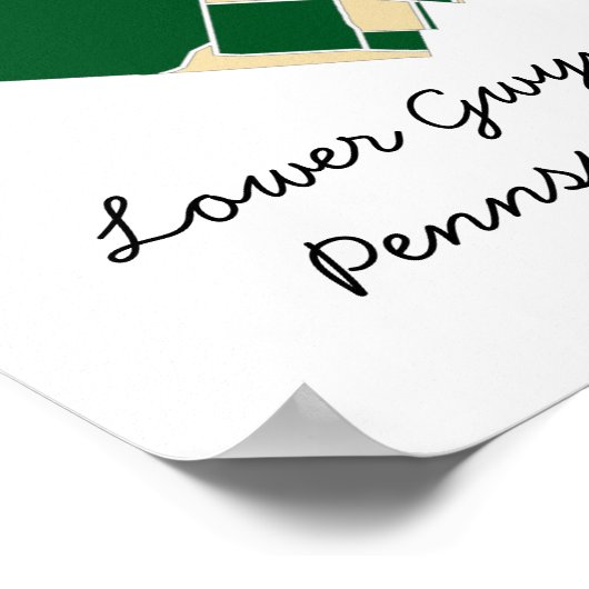 Poster de matte d'archives de l'AP, Lower Gwynedd (Coin)