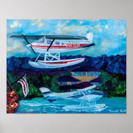 Poster de matte de l'Alaska, Anchorage Lake Hood (Devant)