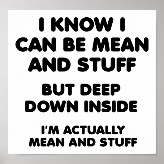 Poster de Mean et Stuff Funny (Devant)