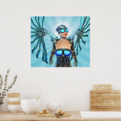 Poster de Mech Angel Surreal Art (Cuisine)