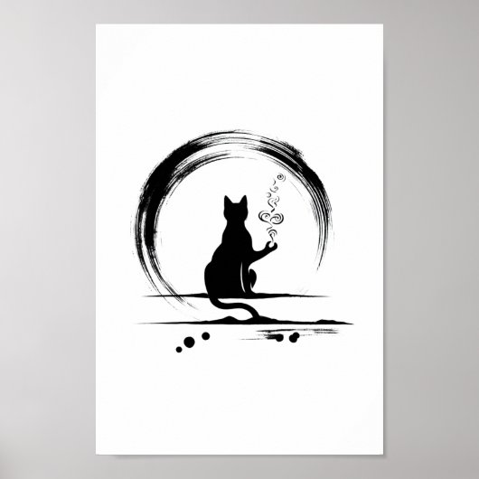 Poster de méditation de Zen Cat (Devant)
