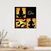Poster de méditation Om Yoga (Cuisine)