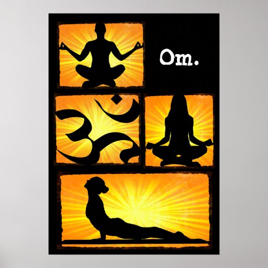Poster de méditation Om Yoga (Devant)