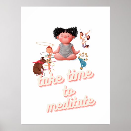Poster de méditation pour enfants Décor de la sall (Devant)