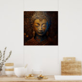 Poster de méditation spirituelle Bouddha (Cuisine)