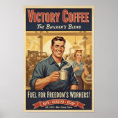 Poster de mélange du fabricant de café Victory vin (Devant)