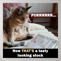 Poster de mème Stock Fat Cat Tasty