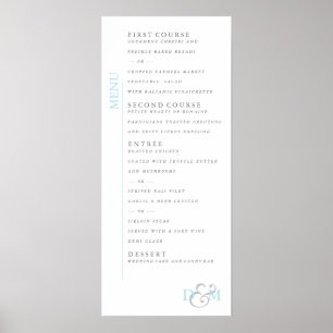Poster de menu couleur sucre 4" x 9" Spun