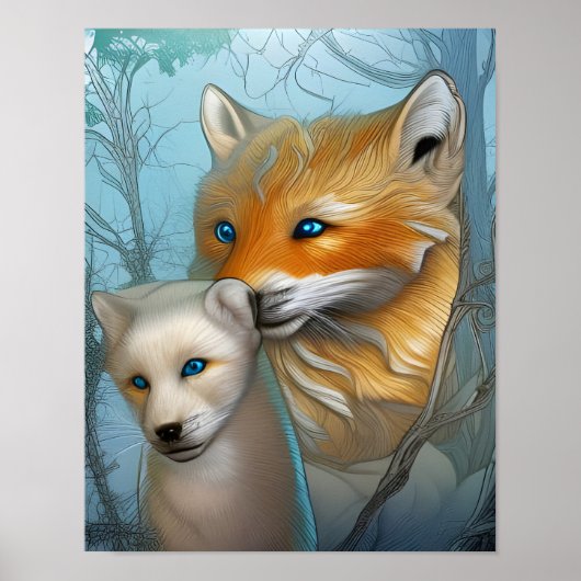 Poster de Mère et Baby Fox (Devant)