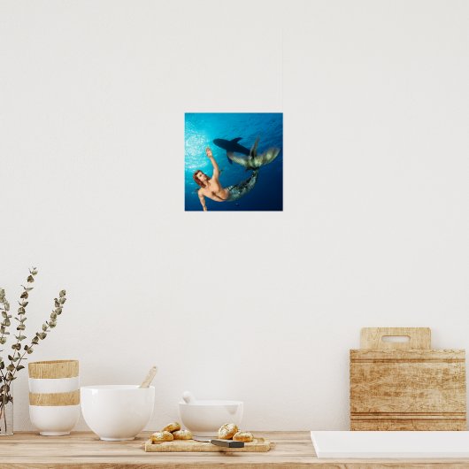 Poster de Merman avec requin (Cuisine)