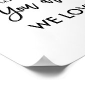 Poster de message de Merci lettres main chic (Coin)