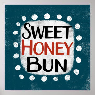 Poster de miel doux Bun Wall Art