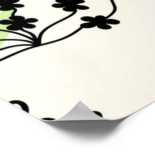 Poster De mignons cactus en fleurs. Patch transparent à m (Coin)