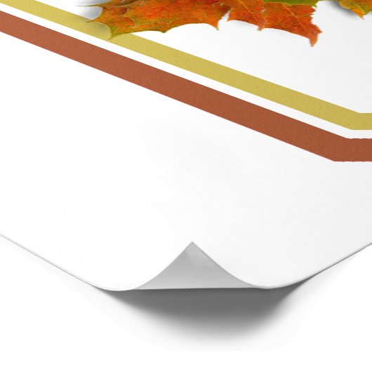 Poster De mignons Citrouilles dans les feuilles d'automne (Coin)